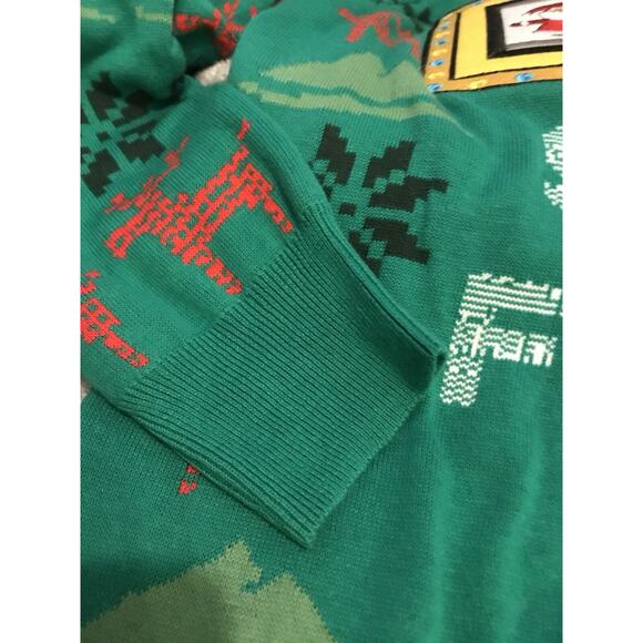 Seneca Allegany Ugly Christmas Sweater Santa Favorite Place To Play XL - Picture 7 of 12